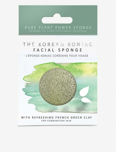 The Konjac Sponge Company Konjac Facial Sponge With Mineral-rich Green Clay- Normal To Oily Skin