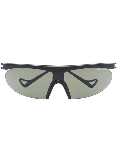 District Vision Black Koharu Eclipse Sunglasses In Blk/onyx