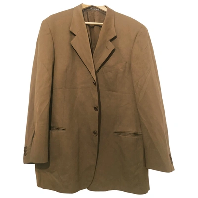 Pre-owned Giorgio Armani Linen Jacket In Brown