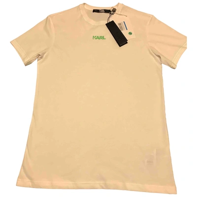 Pre-owned Karl White Cotton T-shirt