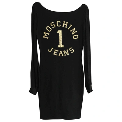 Pre-owned Moschino Cheap And Chic Wool Mini Dress In Black