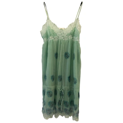 Pre-owned Ermanno Scervino Silk Mid-length Dress In Green