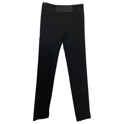 Pre-owned Karl Lagerfeld Straight Trousers In Grey