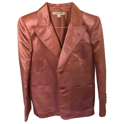 Pre-owned Marc Jacobs Linen Blazer In Pink
