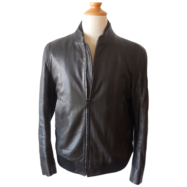 Pre-owned Z Zegna Black Leather Jacket | ModeSens