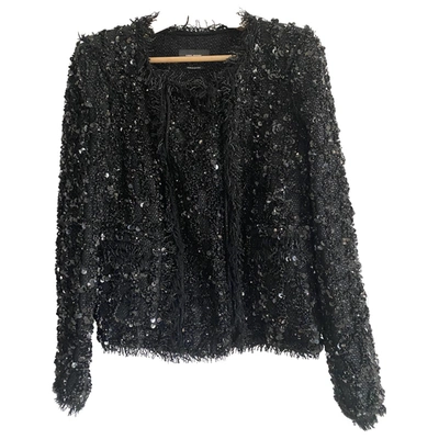 Pre-owned Isabel Marant Glitter Short Waistcoat In Black