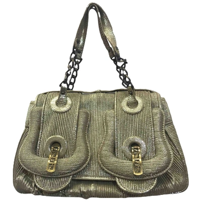 Pre-owned Fendi Bag Leather Handbag In Gold
