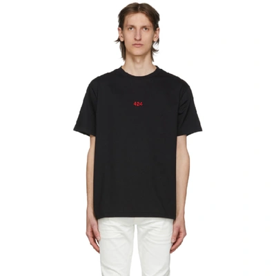 424 Logo-embroidered Short-sleeved T-shirt In Black