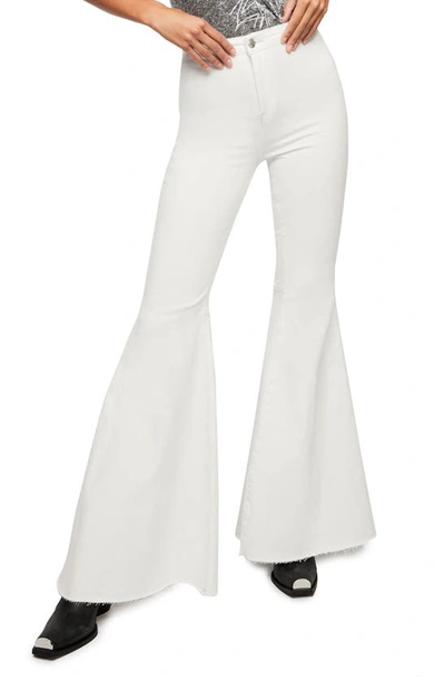 Free People Just Float On High Waist Flare Leg Pants In White
