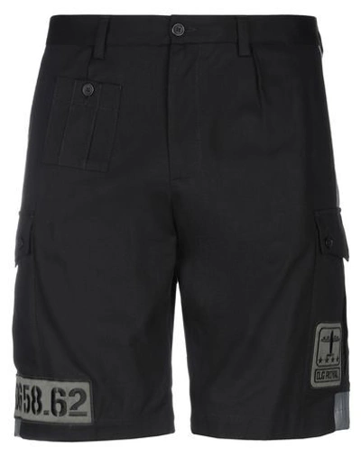 Dolce & Gabbana Man Shorts & Bermuda Shorts Black Size 30 Cotton, Polyurethane, Elastane, Polyester,