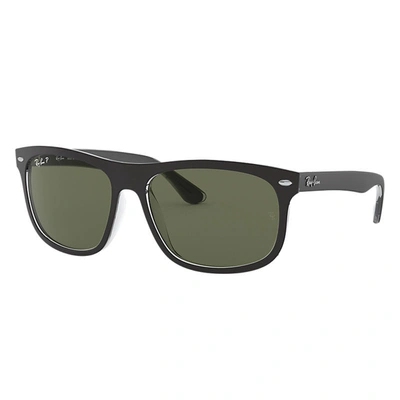 Ray Ban Rb4226 Sunglasses Black Frame Green Lenses Polarized 56-16 In Black On Transparent