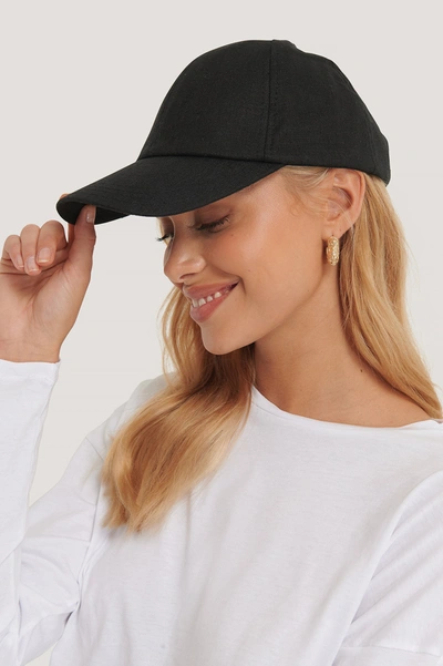 Na-kd Linen Baseball Cap - Black