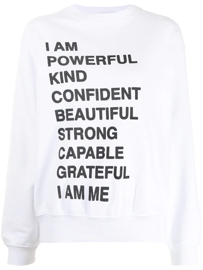 Anine Bing Ramona Sweatshirt Empowerment In White