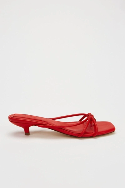 Jaggar Loop Kitten Heel In Ruby