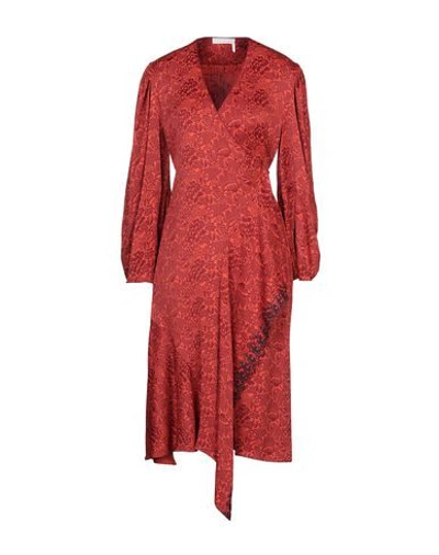 Chloé Midi Dresses In Red