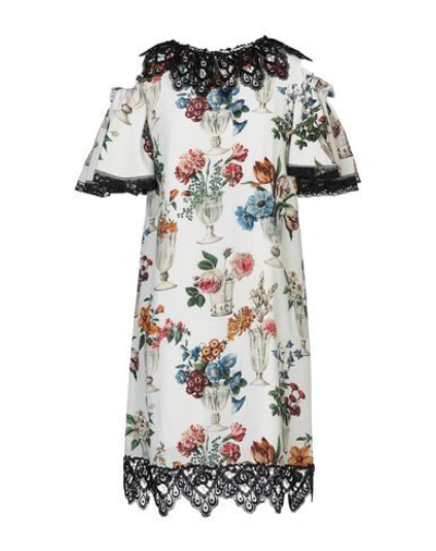 Dolce & Gabbana Short Dresses In Ivory