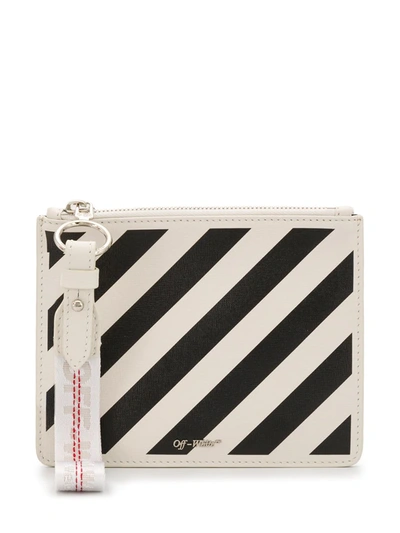 Off-white Women's Diagonal Double Leather Pouch In White