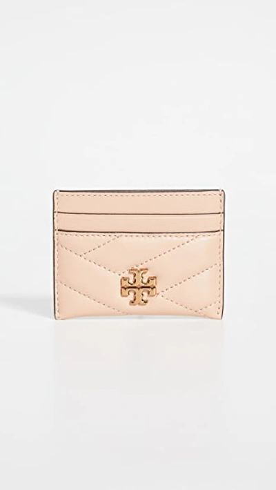 Tory Burch Kira Quilted Leather Card Case In Devon Sand