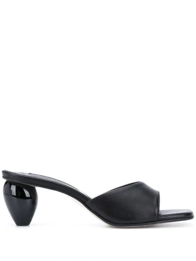 Yuul Yie June Sculpted Heel Sandals In Black