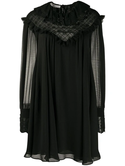 Philosophy Di Lorenzo Serafini Lace-panel Midi Dress In Black