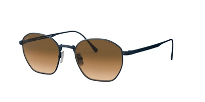 Persol Gradient Brown Irregular Titanium Unisex Sunglasses Po5004st 800251 50 In Brown Gradient