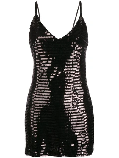 Chiara Ferragni Paillettes Strap Dress In Black