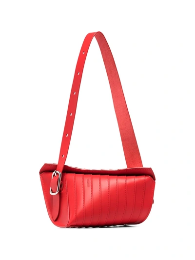 Venczel Red Aera S Stripe Leather Shoulder Bag