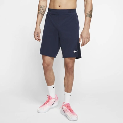 Nike Court Flex Ace Men's 9" Tennis Shorts In Obsidian,white