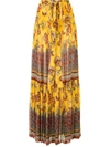 Alexis Erris Floral-print Crepe Maxi Skirt In Yellow