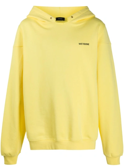 We11 Done We11done Logo Print Hoodie In Yellow