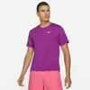 Nike Men's Miler Dri-fit Running Top In Red Plum