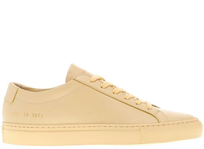 Common Projects Original Achill Sneakers In Yellow Leather