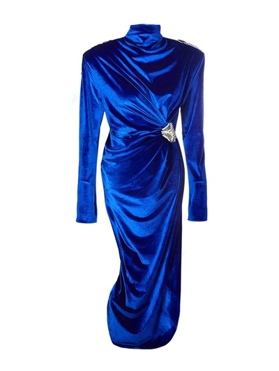 Nadya Shah Zoe Cobalt Velvet Gown