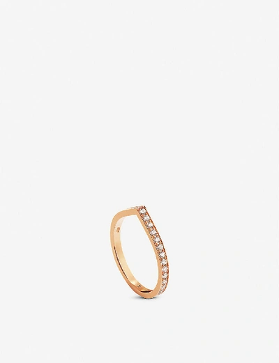 Repossi Antifer 18ct Pink-gold And Diamond Ring In Pink Gold 18k