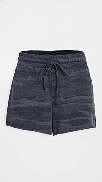 Z Supply The Camo Shorts In Camo Dark Blue