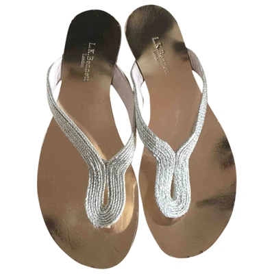 Pre-owned Lk Bennett Leather Sandals In Gold