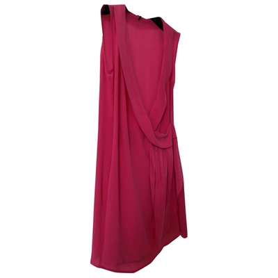 Pre-owned Elisabetta Franchi Silk Mini Dress In Pink