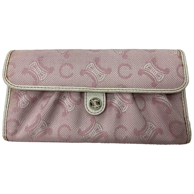 Pre-owned Celine Cloth Wallet In Pink