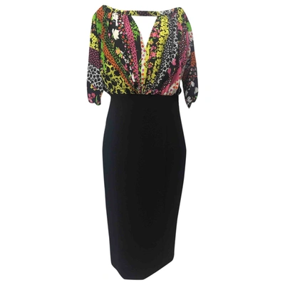 Pre-owned Versace Silk Mid-length Dress In Multicolour