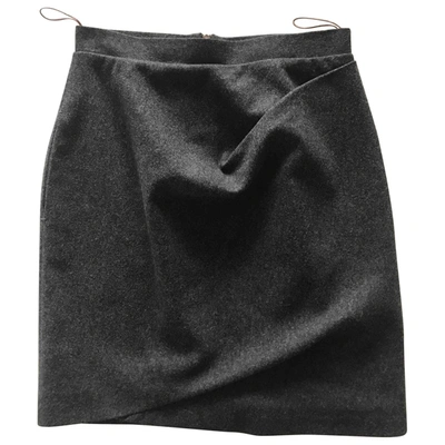 Pre-owned Carven Wool Mini Skirt In Grey