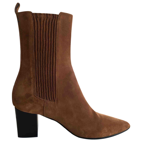 Pre-owned Aeyde Brown Suede Boots | ModeSens