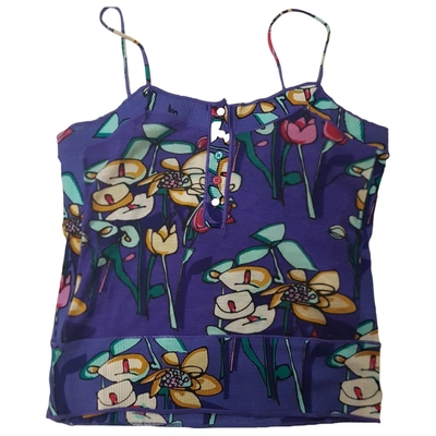Pre-owned Pinko Cashmere Waistcoat In Purple