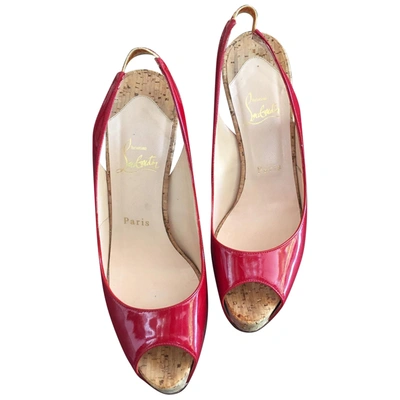 Pre-owned Christian Louboutin Patent Leather Heels In Red