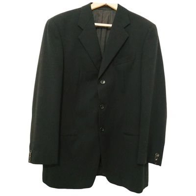 Pre-owned Armani Collezioni Wool Jacket In Black