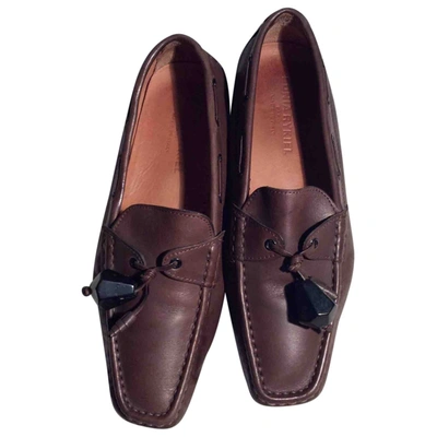 Pre-owned Sonia Rykiel Leather Flats In Brown