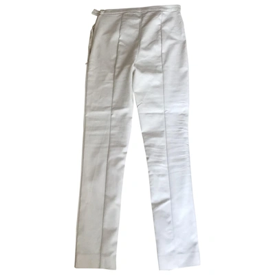 Pre-owned Patrizia Pepe Slim Pants In White