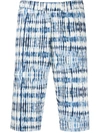 Barena Venezia Argo Tie Dye Stretch Cotton Bermuda Shorts In Navy