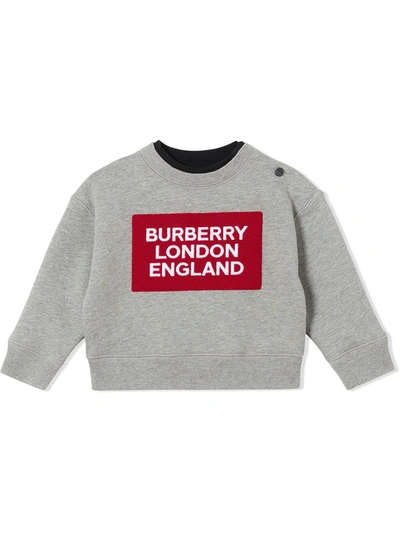 Burberry Babies' Mini Fabio Sweatshirt In Grey