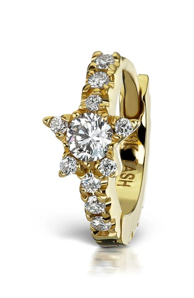 Maria Tash Single 6.5mm Yellow Gold Diamond Star Eternity Earring