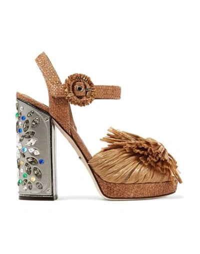 Dolce & Gabbana Sandals In Camel